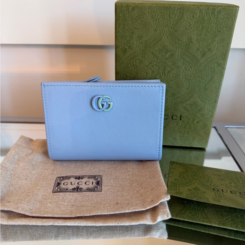New Gucci Light Blue GG Wallet
